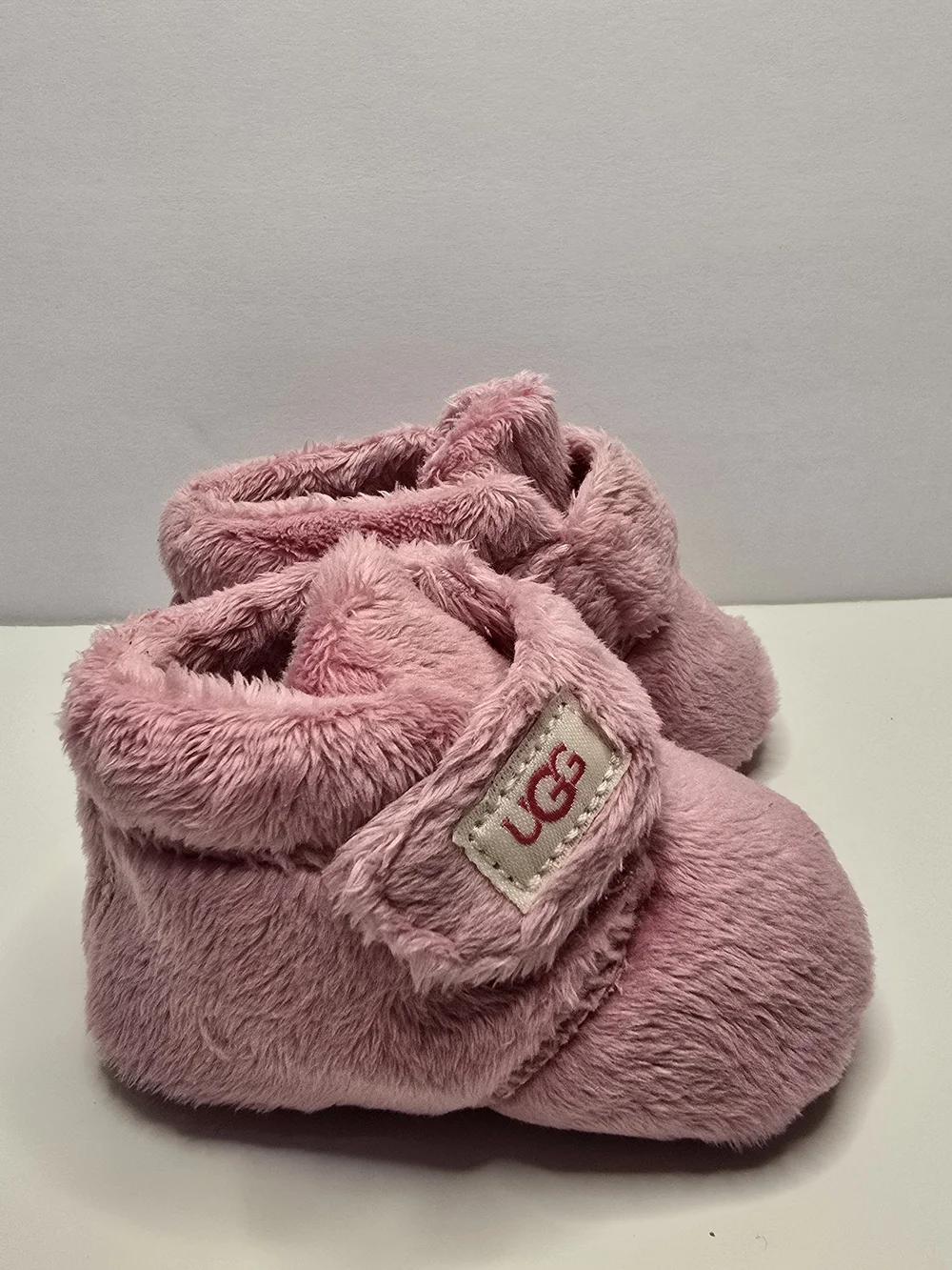 UGG Baby Booties Size 1 | Pink Plush Fuzzy Slippers Machine Washable